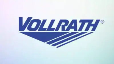Vollrath logo, a trusted brand for commercial kitchen equipment, displayed on a clean background, emphasizing quality and durability in professional culinary and food service environments.