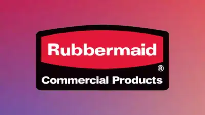 Rubbermaid Commercial Products logo, emphasizing hygiene and cleaning solutions for commercial spaces in Asia.