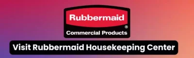 Rubbermaid logo and branding for commercial cleaning products at Beyond Hygiene Asia.
