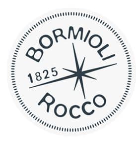 Bormioli Rocco logo with a 1825 date and compass design, representing quality glassware and brand heritage.