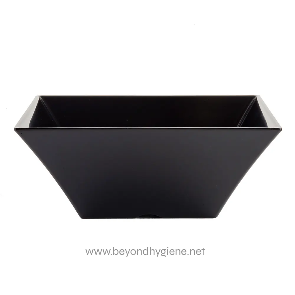 BKMB125_03 Stainless steel trash bin, sleek black design, modern waste receptacle for commercial or office spaces, durable and easy to clean.