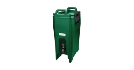 Green portable hand sanitizer dispenser stand with foot pedal, ideal for hygiene stations in commercial and public spaces.