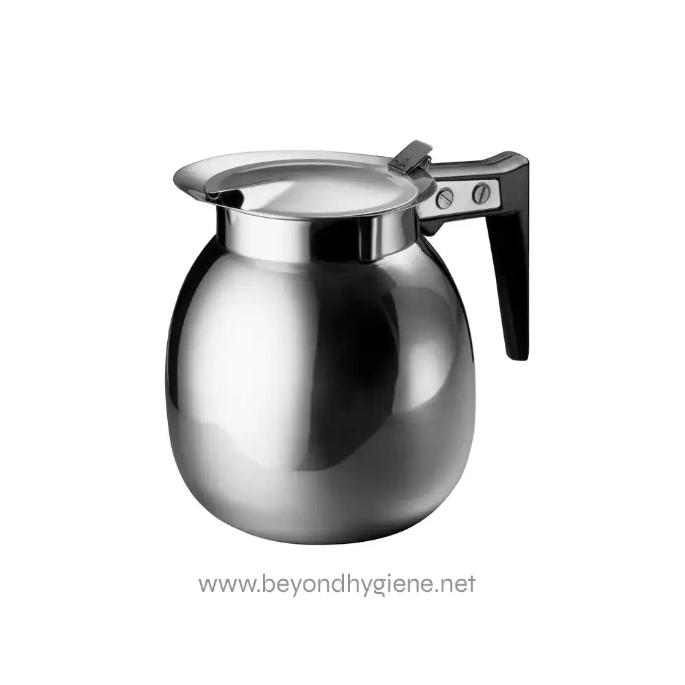DD510_01 Stainless steel vacuum coffee carafe, durable and professional-grade for office or commercial use. Perfect for beverage service and hygienic food environments.