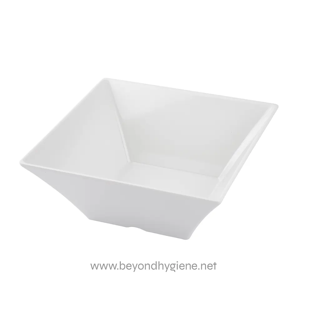 MB94_04 White ceramic bowl for hygiene and restaurant use.