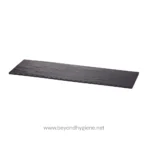 Black wooden shelf for commercial and industrial hygiene spaces in Asia.