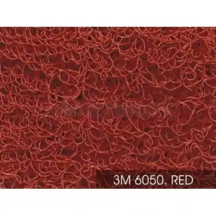 Vibrant red 3M 6050 sterilization wrap with intricate curled fiber design, ideal for medical sterilization processes and hygienic packaging solutions.