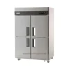 Stainless steel sterilization cabinet for hospital and medical safety, featuring four doors and digital control panel. Heavy-duty, mobile, and designed for hygiene compliance.
