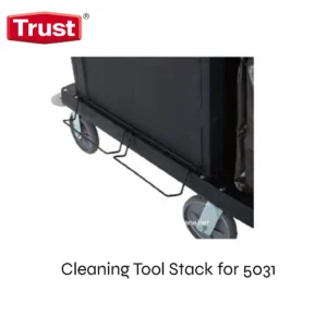 Trust Cleaning Tool Stack for 5031 on industrial mobile cart, used for efficient cleaning and maintenance in commercial spaces, designed for durability and ease of use.