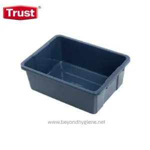 Plastic cleaning basin for janitorial and sanitation purposes, available through Beyond Hygiene Asia. Durable and easy to clean for professional hygiene maintenance.