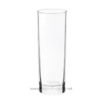Clear tall drinking glass for hygiene and beverage presentation, perfect for cafes, restaurants, and events, emphasizing cleanliness and quality.