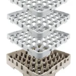 Silicone dish drying rack with multiple layers for efficient kitchen organization and hygiene.
