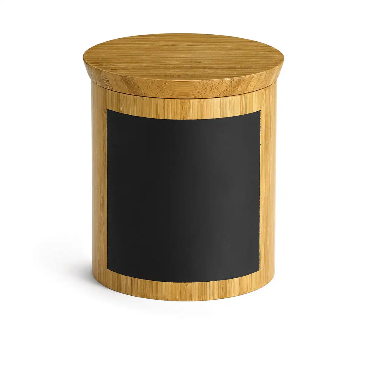 RCBR555_01.default Eco-friendly bamboo chalkboard stand with a sleek black writing surface for promotional messaging and branding. Perfect for cafes, events, and retail spaces seeking sustainable display solutions.