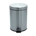 Stainless steel pedal trash bin ideal for commercial and household use, durable and easy to maintain.
