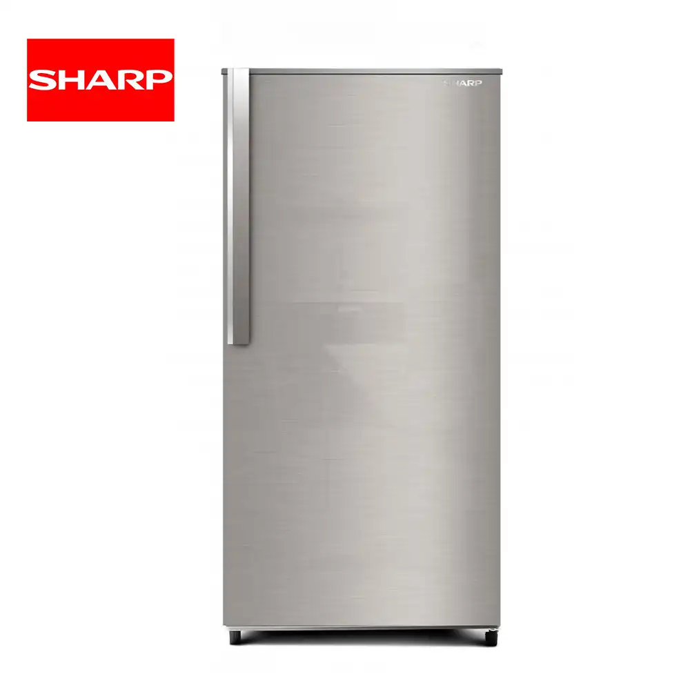 Sharp 1 Door Direct Cool Refrigerator SJ-ND70BS-SS Stainless steel commercial refrigerator for food storage.