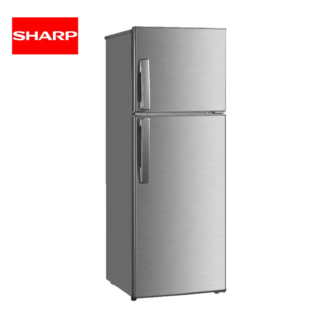 Sharp 2 Door Direct Cool Inverter Refrigerator SJ-VL70BP-SL Stainless steel commercial refrigerator from Sharp, ideal for commercial kitchen use, durable and energy-efficient.