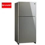 Sharp stainless steel refrigerator with sleek modern design, energy-efficient, ideal for commercial and residential use, durable construction, and advanced cooling technology.