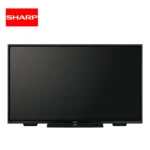 Sharp flat-screen television for commercial or home use, featuring sleek design and high-definition display. Suitable for modern offices, hospitality, and entertainment environments.