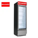 Sharq commercial glass refrigerator for retail displays in grocery stores and convenience shops.