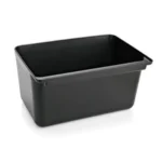 Black plastic cleaning bin for commercial hygiene solutions from Beyond Hygiene Asia.