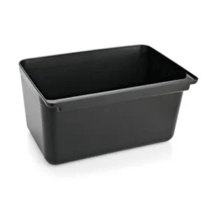 Black plastic cleaning bin for commercial hygiene solutions from Beyond Hygiene Asia.
