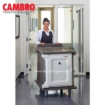 Durable hospital transport cart by Cambro, ideal for healthcare facilities in Asia, designed for safe and efficient patient transfer, featuring sturdy construction and smooth mobility.