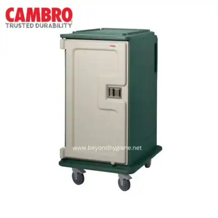 Cambo medical cart with wheels for healthcare and hygiene facilities, durable and mobile storage solution.