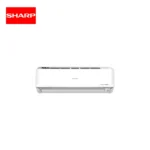 Sharp wall-mounted air conditioner unit, energy-efficient cooling system for residential and commercial spaces.