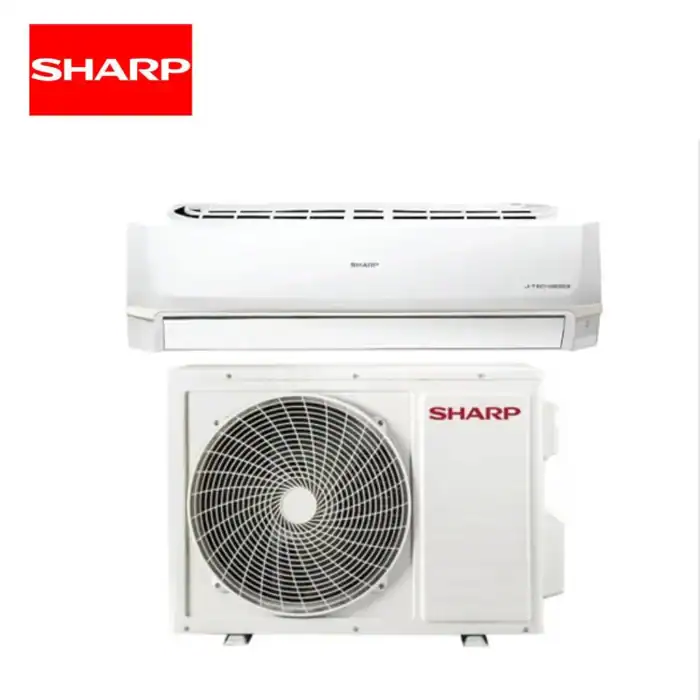 High-efficiency Sharp split air conditioning unit, ideal for commercial and residential spaces, offering reliable cooling and energy efficiency.