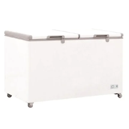 Disinfection freezer for commercial use, white with wheels, energy-efficient and durable, ideal for healthcare and food industry hygiene solutions, Beyond Hygiene Asia.