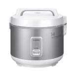 Cuckoo rice cooker and warmer, modern kitchen appliance with digital controls and stainless steel finish.