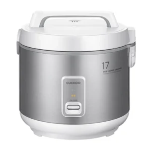 Stainless steel rice cooker and warmer for commercial or home use, featuring touch control panel, durable construction, and easy operation. Perfect for improving hygiene and efficiency in food prep.