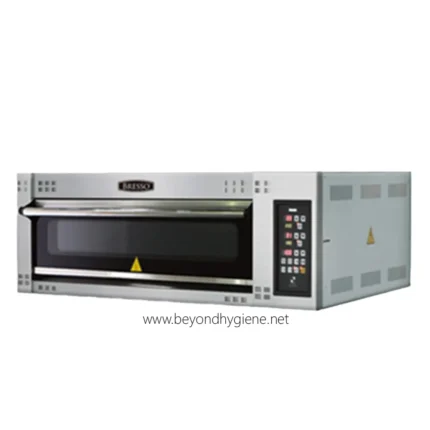 High-temperature commercial food dehydrator with digital controls, stainless steel exterior, suitable for industrial kitchen use.