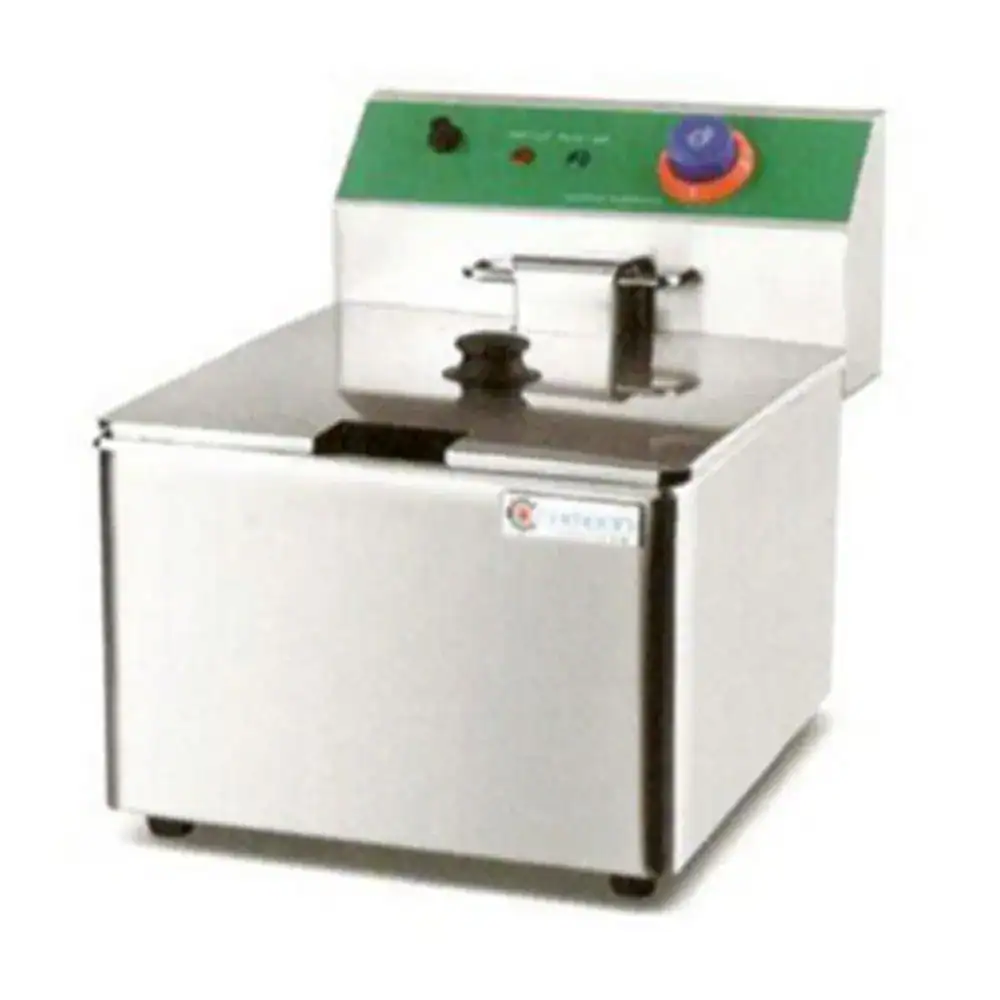 Deep Fryer Electric SINGLE ZH-11L Stainless steel ultrasonic cleaner for industrial hygiene and sterilization processes.