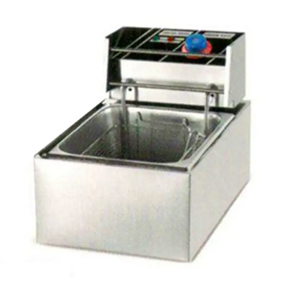 Deep Fryer Electric SINGLE ZH-81 Stainless steel commercial ice machine with refrigeration for food service and hospitality industries.