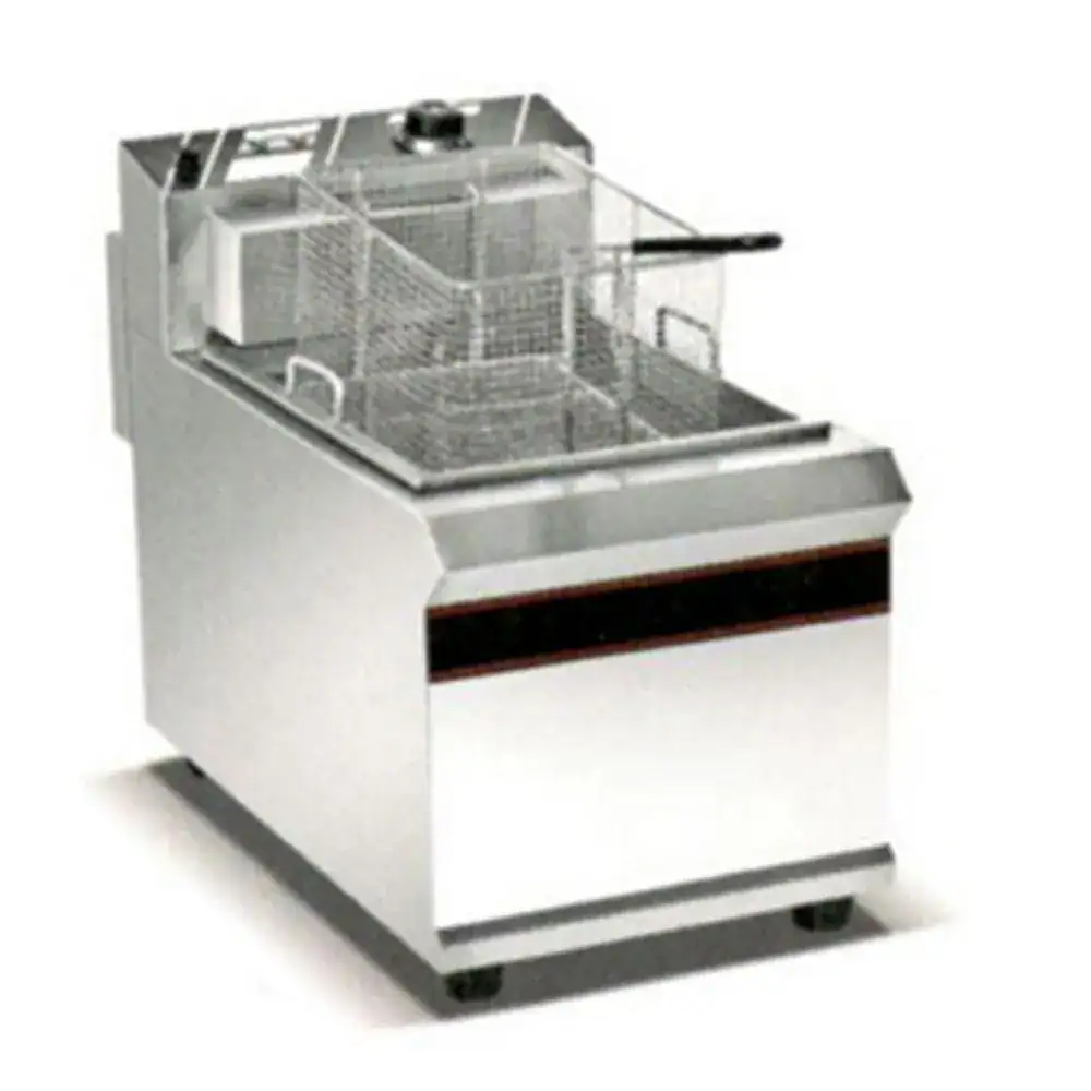 Deep Fryer Electric SINGLE ZH-903 Automatic deep fryer for commercial kitchens, stainless steel, quick temperature control, and easy cleaning. Perfect for food delivery services, cafes, and restaurants in Asia.
