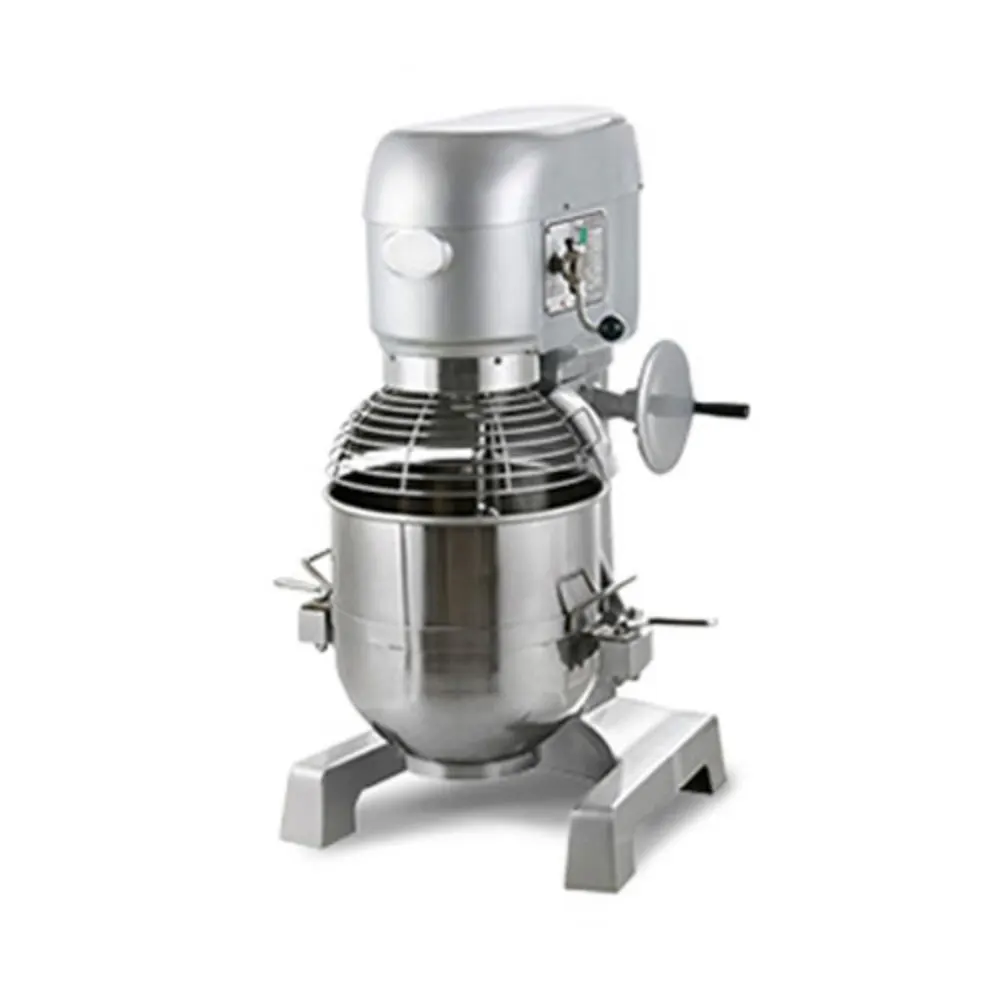 Dough Mixer B10 Stainless steel industrial dough mixer used for bakery and food production, equipped with heavy-duty mixing bowl and motorized operation for consistent dough preparation.