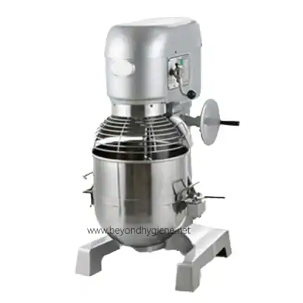 Automatic industrial dough mixer for bakery processing at Beyond Hygiene Asia. High-volume, efficient commercial mixing equipment for bakery and food production needs.