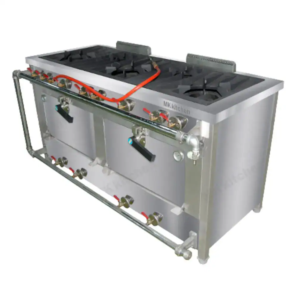 FAB Open Top Burner w Oven Gas stove industrial kitchen appliance for commercial cooking and food preparation in Asia.