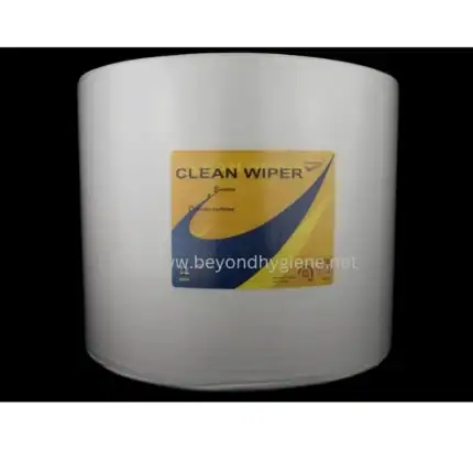 Clean wipe disinfectant tissue roll for surface sanitization in healthcare and commercial environments.