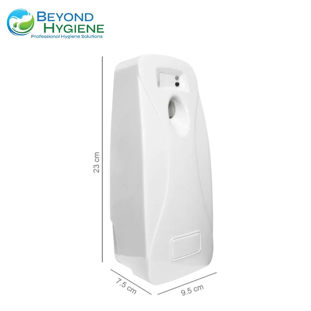 LED-Sensor Air Freshener Dispenser (2) - Modern white touchless hand sanitizer dispenser with sleek design and durable construction for hygiene.
