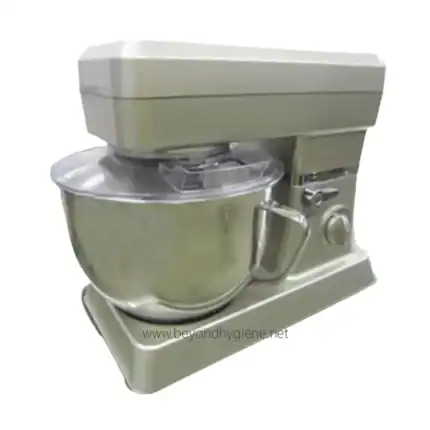 Commercial stand mixer for baking and cooking, ideal for professional kitchens or bakeries. Durable, efficient, and easy to use, perfect for large-scale food preparation.