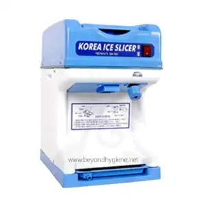 Korea ice slicer for commercial use, compact and efficient ice machine for food service, restaurant, cafe, or convenience store, by Beyond Hygiene Asia.