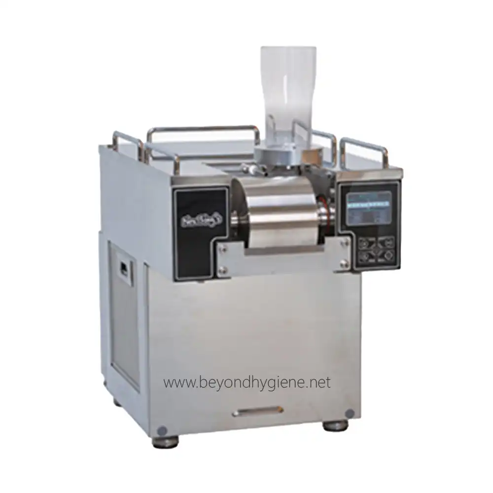 Ice Maker NEOT NS-250A-1 Automatic hygienic sticker labeling machine for food packaging and industrial use in Asia.