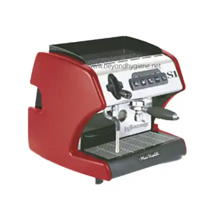 High-quality red espresso coffee machine for commercial and professional use, from Beyond Hygiene Asia. Ideal for cafes, restaurants, and hospitality businesses.