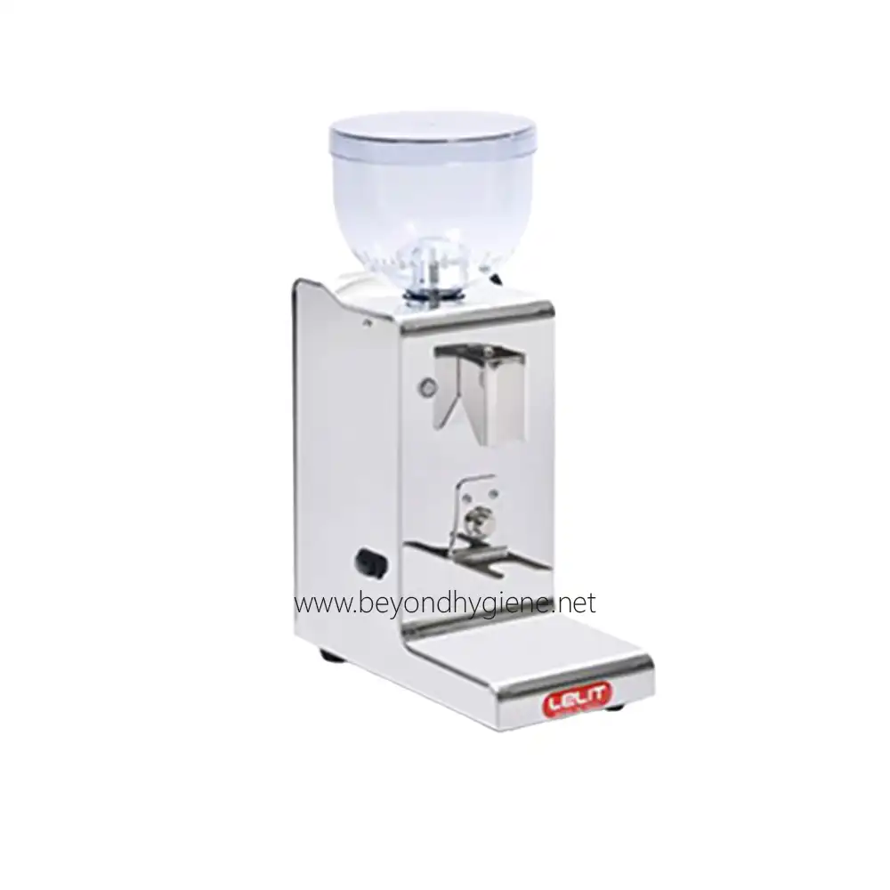 Lelit Coffee Grinder PLO44MMT-1 Hand sanitizer dispenser with automatic touchless operation, suitable for hygienic spaces in Asia.