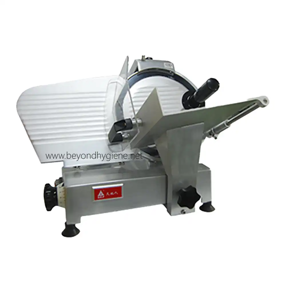 Meat Slicer SS-300-1 Slicer machine for food processing at Beyond Hygiene Asia, commercial meat slicer for efficient food prep, stainless steel food slicer with adjustable thickness for kitchens and delis.
