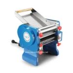 Bright blue commercial pasta machine for food processing and hygiene production, ideal for kitchens and food industry use, provided by Beyond Hygiene Asia.