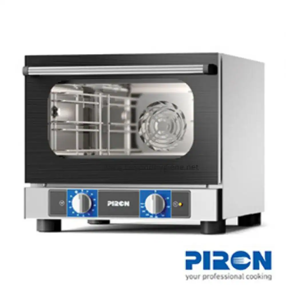 Piron Convection Oven CABOTO PF4003 Stainless steel commercial oven with digital controls, used in professional kitchens for baking and roasting. Perfect for restaurants, bakeries, and catering services.