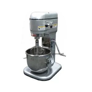 High-capacity commercial dough mixer for bakery and culinary use, stainless steel construction, durable and efficient for large-scale food preparation.