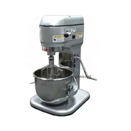 Stainless steel industrial mixing or dough kneading machine for commercial kitchens and bakeries. Durable and efficient equipment from Beyond Hygiene Asia for food processing needs.